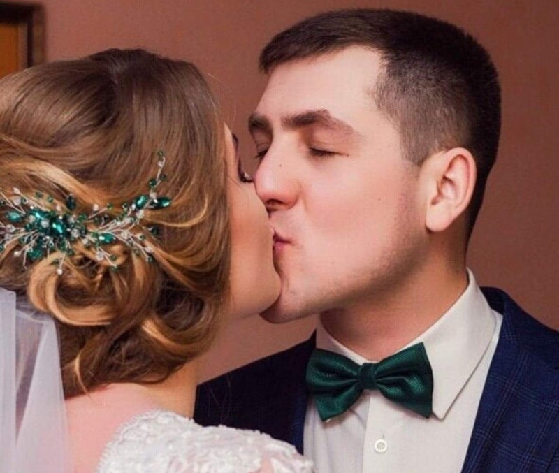 BERYUAN Women Bridal Teardrop Emerald Green Crystal Hair Comb Wedding Hair Accessory Rhinestone Hair Piece Party Headress for Bride Bridesmaid - Image 3